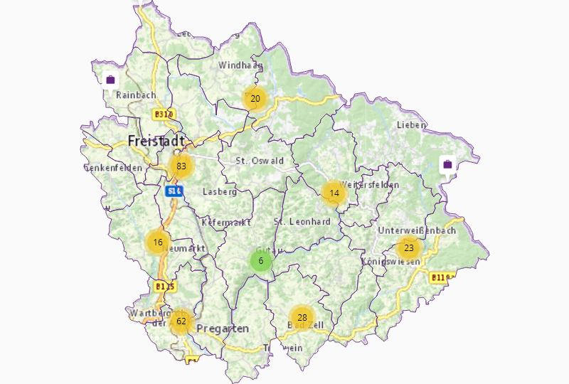 Retail market trade & direct sales in Freistadt