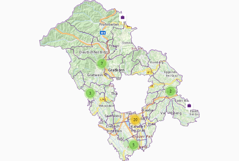 Combustible & synthetic materials in Graz Surroundings