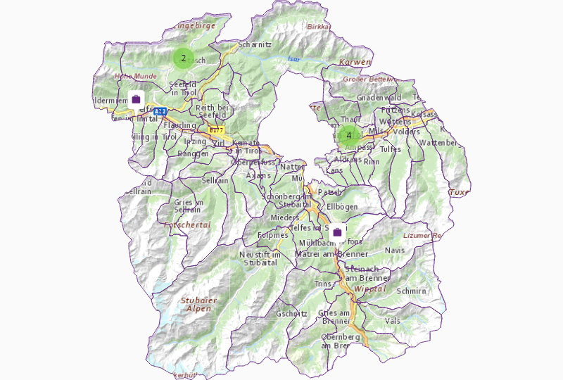 Local bus service in Innsbruck-Country