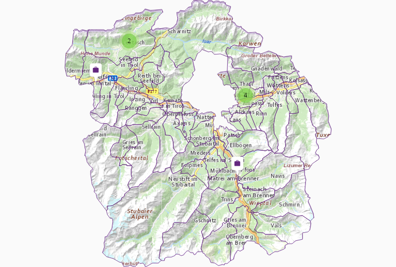 Autobus-Nahverkehr in Innsbruck-Land