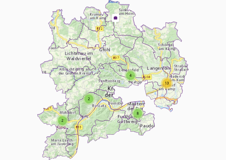 Zeichenbüro in Krems (Land)
