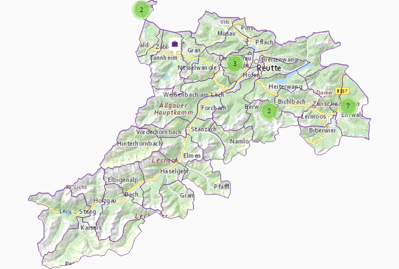 Sessellift in Reutte