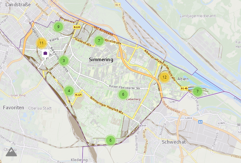 Инфраструктура в Wien 11.,Simmering