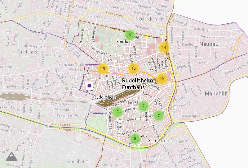 Буфеты и закусочные в Wien 15.,Rudolfsheim-Fünfhaus