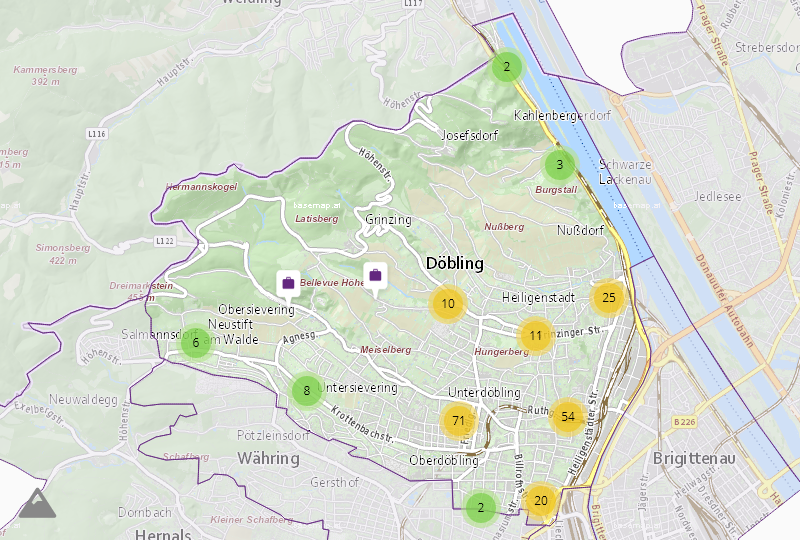 Objekte in Wien 19.,Döbling