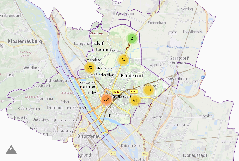 Розничная торговля продуктами питания и напитками в Wien 21.,Floridsdorf