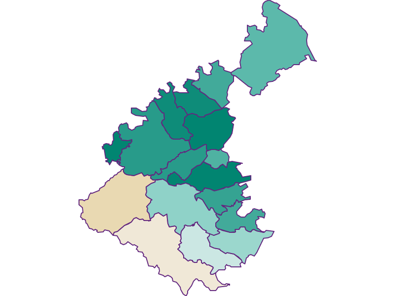 Population development since 1869 in Östlicher Wienerwald