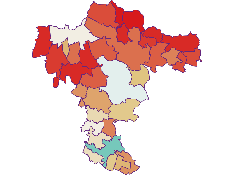 Population development since 1869 in Mistelbach