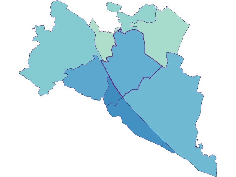 Share of foreigners in Wien 21.,Floridsdorf